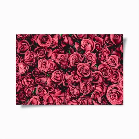 Poster bouquet de roses rouges en gros plan – Wallnifity®