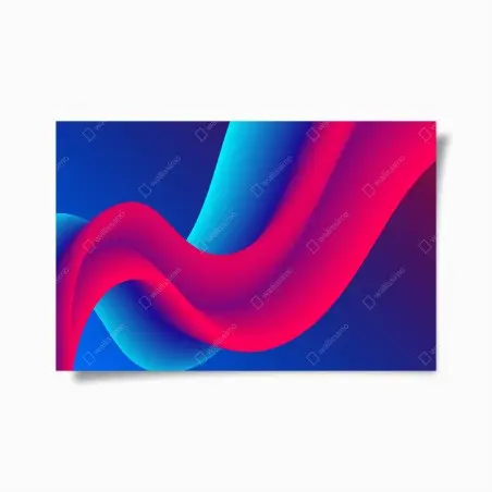 Poster rubans fluides néon – Wallnifity®