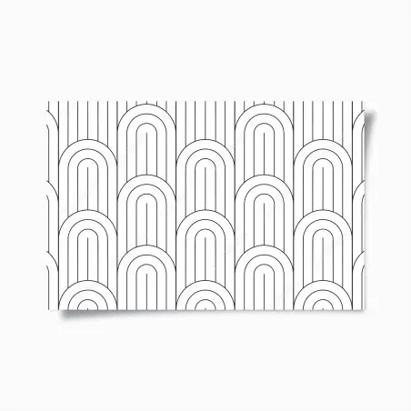 Poster motif d'arcs géométriques noir et blanc – Wallnifity®
