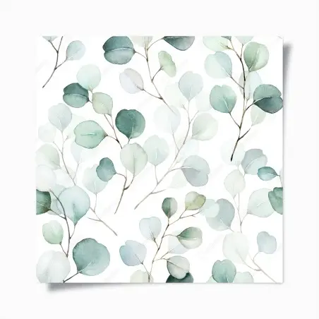 Poster motif eucalyptus aquarelle délicat – Wallnifity®
