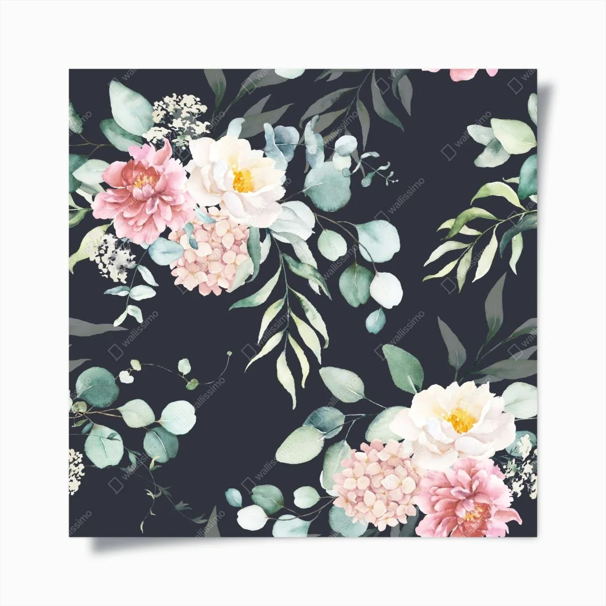 Poster bouquet aquarelle sur fond sombre – Wallnifity® Poster bouquet aquarelle sur fond sombre – Wallnifity®