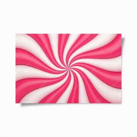 Poster tourbillon rose et blanc aux ondulations douces – Wallnifity®