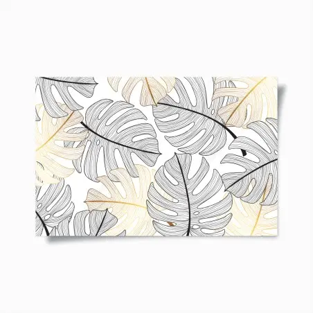 Poster motif feuilles de monstera noir et doré – Wallnifity®