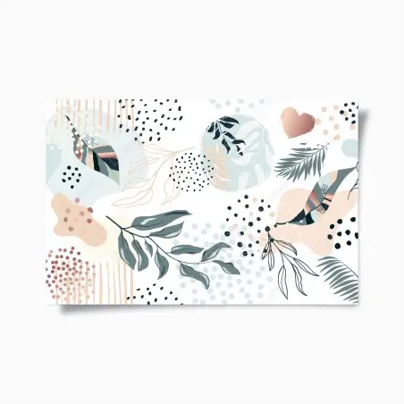 Poster esprit botanique abstrait pastel – Wallnifity®