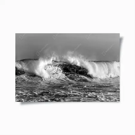 Poster vague puissante en noir et blanc – Wallnifity®
