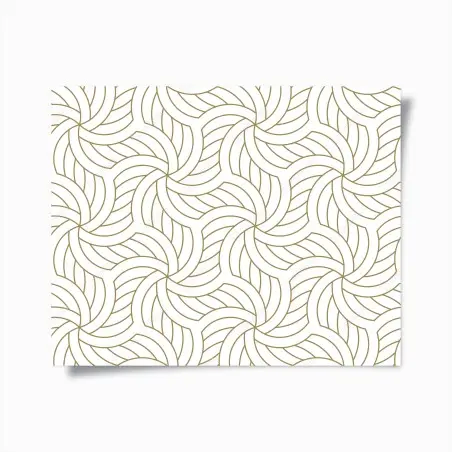 Poster motif géométrique doré en spirale – Wallnifity®