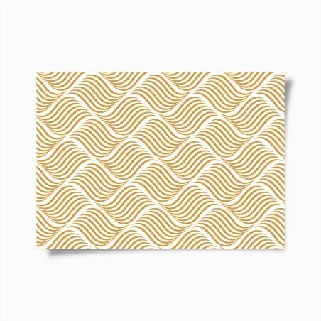 Poster motif ondulé doré pour décoration murale – Wallnifity®