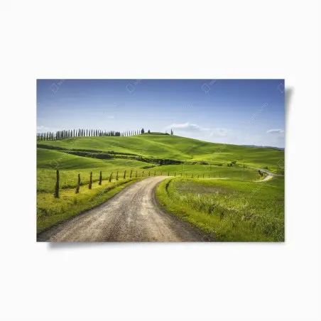 Poster route sinueuse en Toscane près de Sienne – Wallnifity®