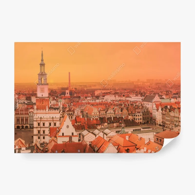 Papier peint panorama urbain chaleureux au coucher de soleil – Wallnifity® Papier peint panorama urbain chaleureux au coucher de soleil – Wallnifity®