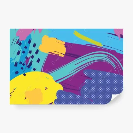 Papier peint motif abstrait coloré et dynamique – Wallnifity®