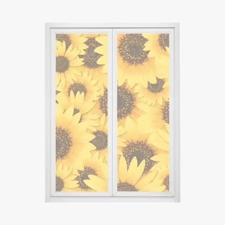 Sticker pour vitres et fenêtres éclat de tournesols jaunes – Wallnifity®
