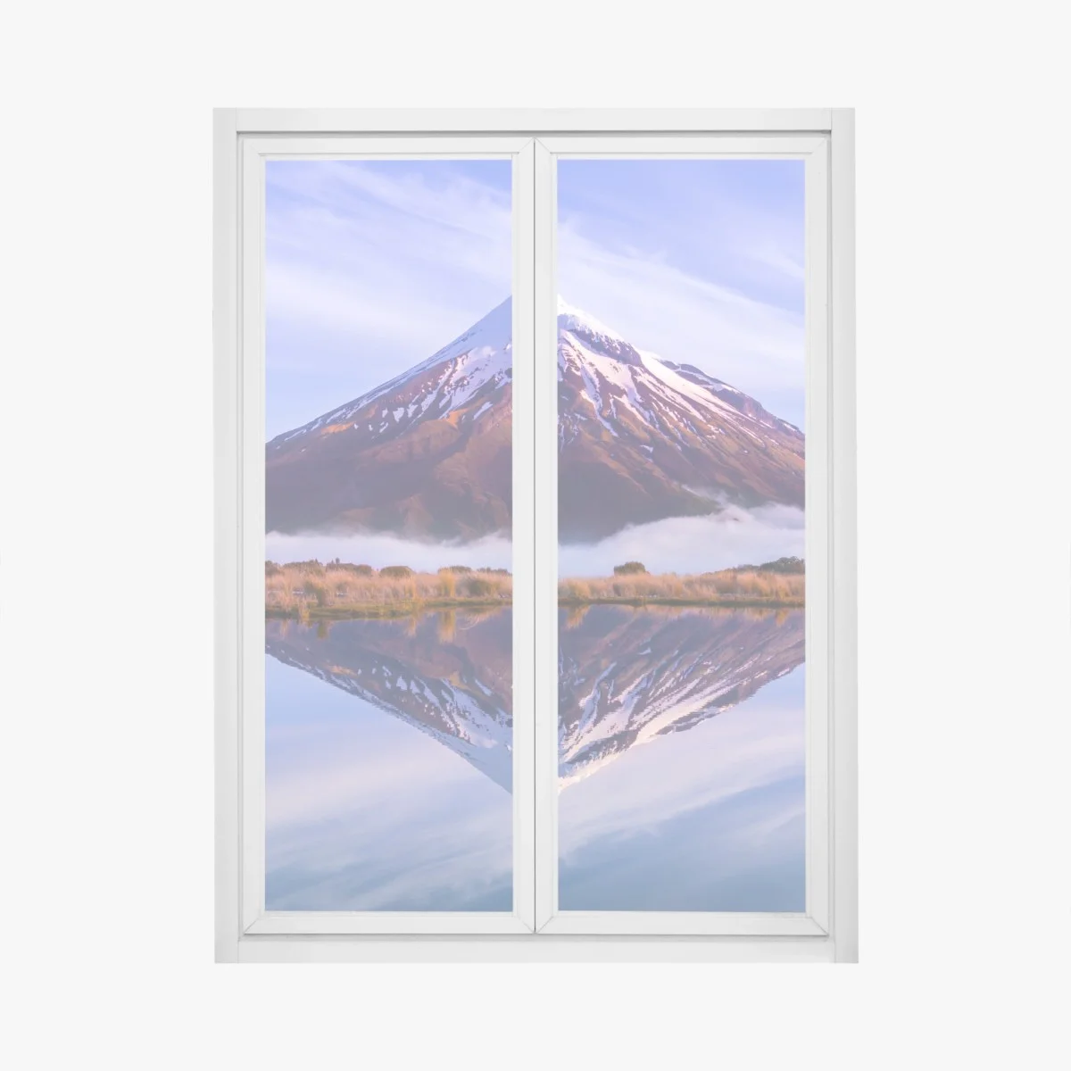 Sticker pour vitres et fenêtres reflet montagneux au crépuscule – Wallnifity® Sticker pour vitres et fenêtres reflet montagneux au crépuscule – Wallnifity®