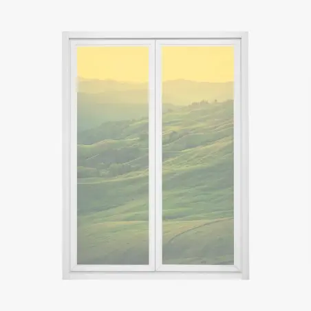 Sticker pour vitres et fenêtres panorama vallonné de la Californie du Nord – Wallnifity®
