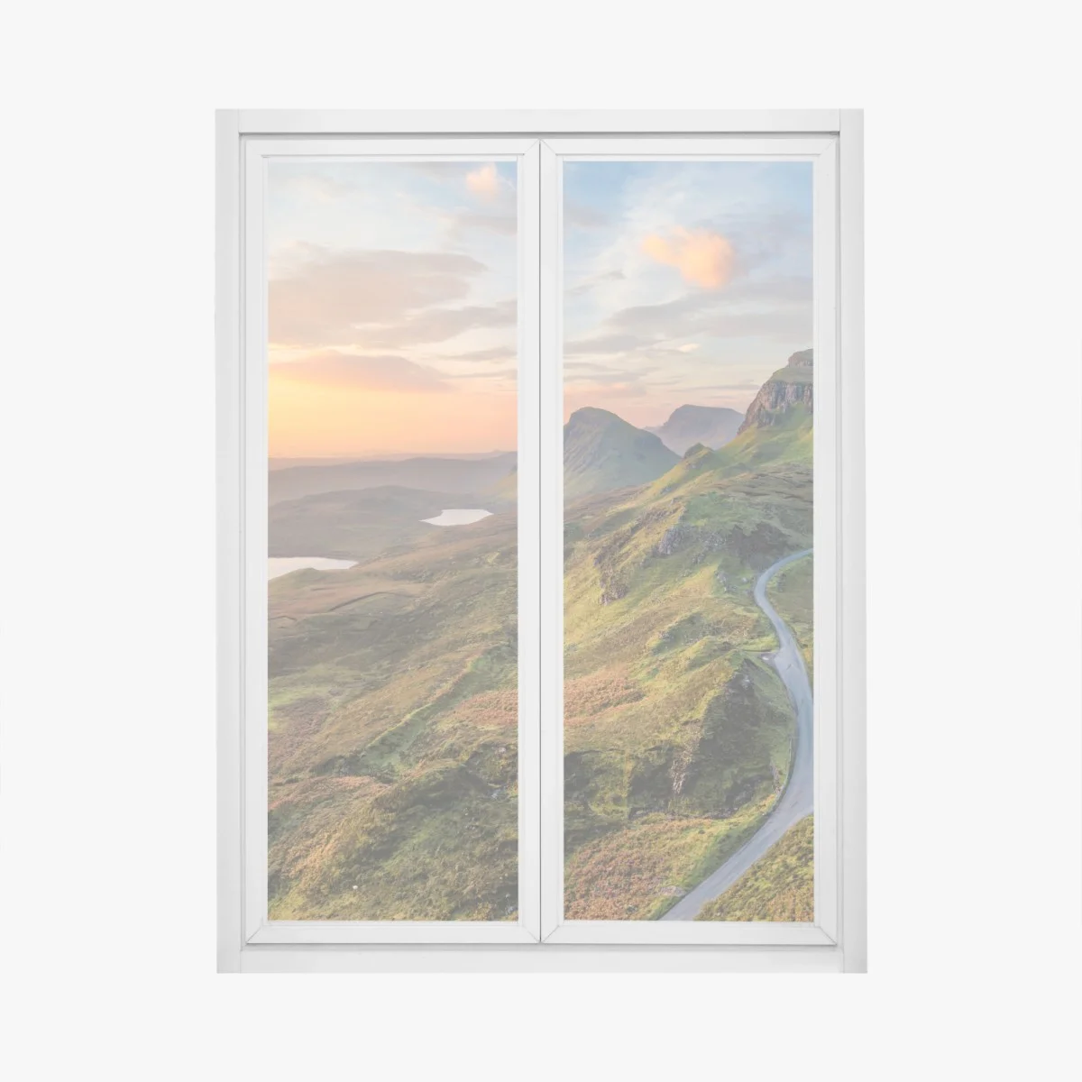 Sticker pour vitres et fenêtres coucher de soleil sur les collines verdoyantes – Wallnifity® Sticker pour vitres et fenêtres coucher de soleil sur les collines verdoyantes – Wallnifity®