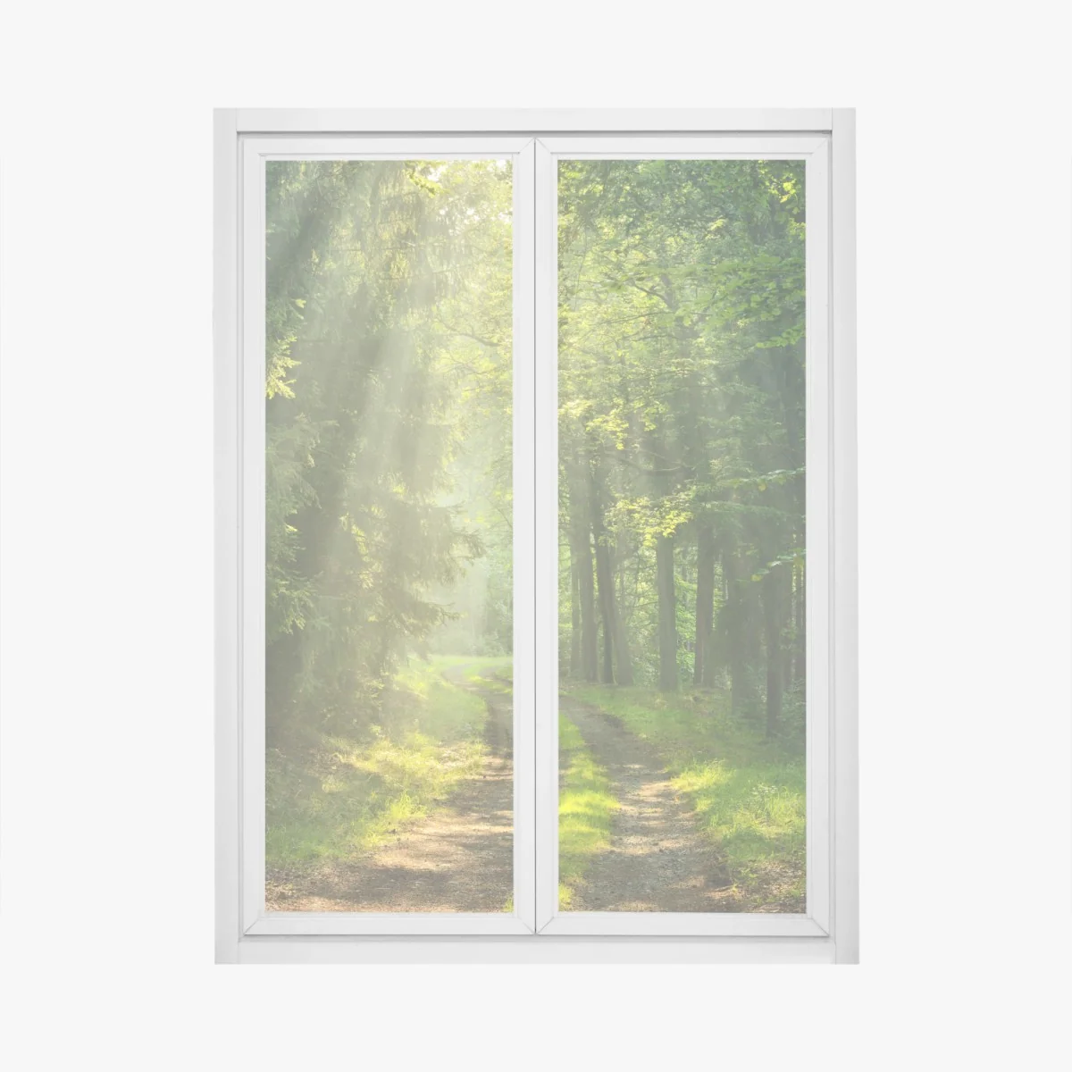 Sticker pour vitres et fenêtres chemin forestier baigné de lumière – Wallnifity® Sticker pour vitres et fenêtres chemin forestier baigné de lumière – Wallnifity®