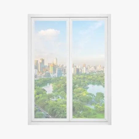 Sticker pour vitres et fenêtres vue aérienne du parc Lumpini et du centre-ville de Bangkok – Wallnifity®