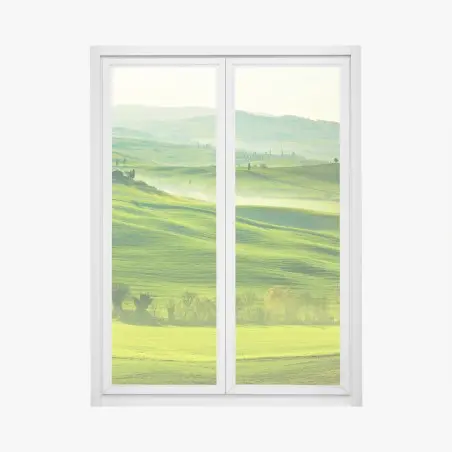 Sticker pour vitres et fenêtres douceur des collines de San Quirico d'Orcia, Toscane – Wallnifity®