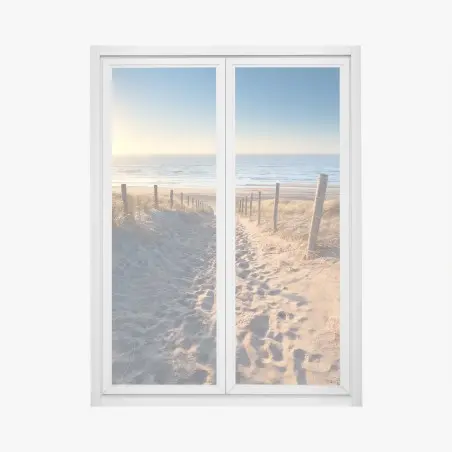 Sticker pour vitres et fenêtres chemin de dunes vers la Mer du Nord, Zandvoort – Wallnifity®