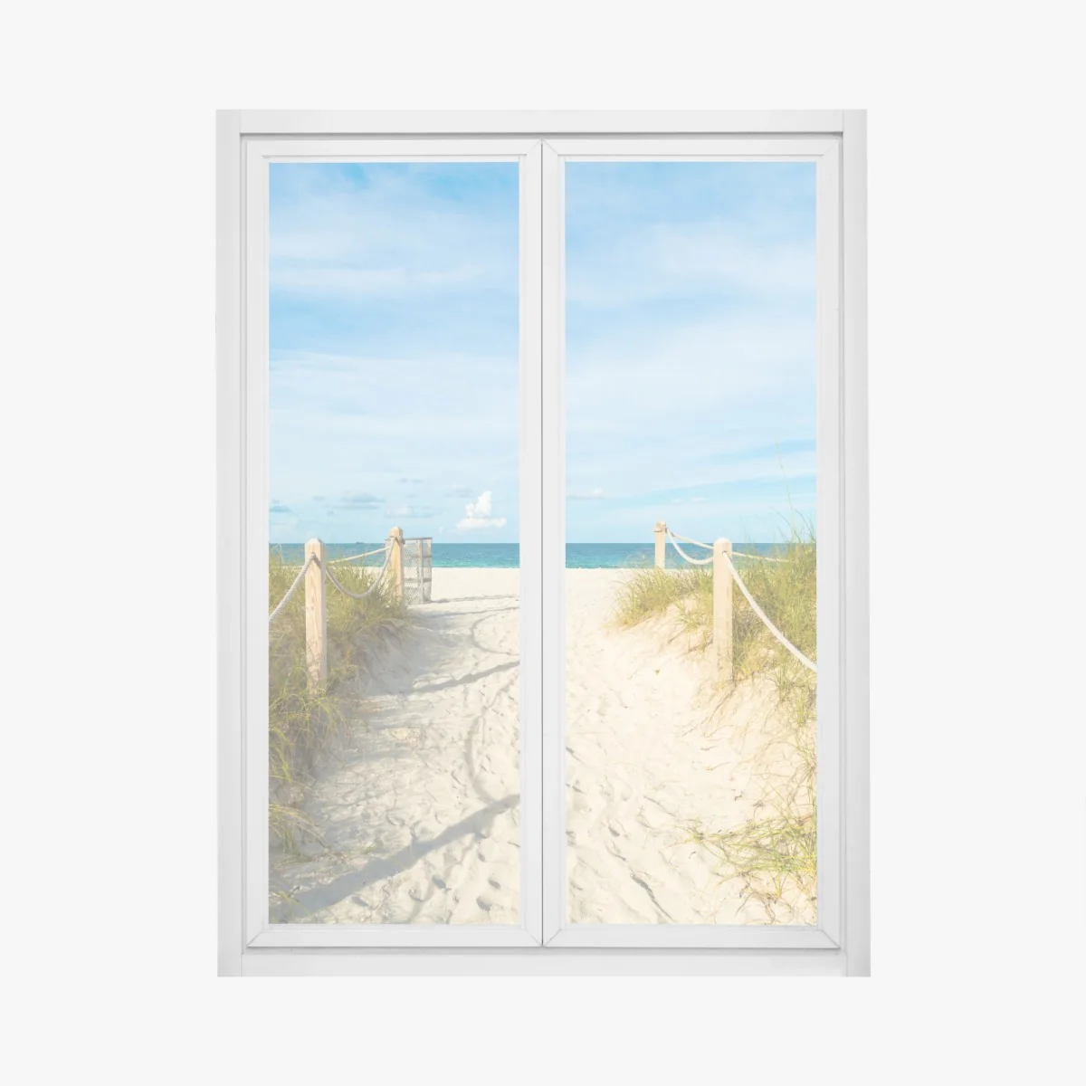 Sticker pour vitres et fenêtres promenade sur la plage de Miami – Wallnifity® Sticker pour vitres et fenêtres promenade sur la plage de Miami – Wallnifity®