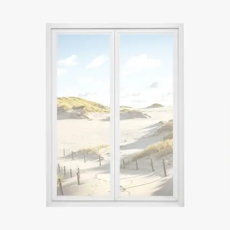 Sticker pour vitres et fenêtres oasis de dunes à Slowinski National Park – Wallnifity®