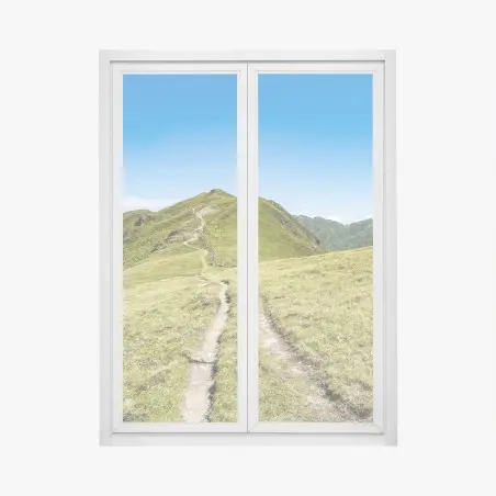 Sticker pour vitres et fenêtres sentier sinueux dans les Alpes de Zillertal – Wallnifity®