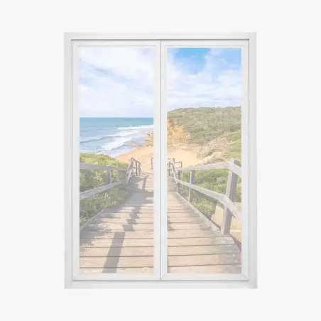 Sticker pour vitres et fenêtres promenade vers la plage de Bells Beach – Wallnifity®