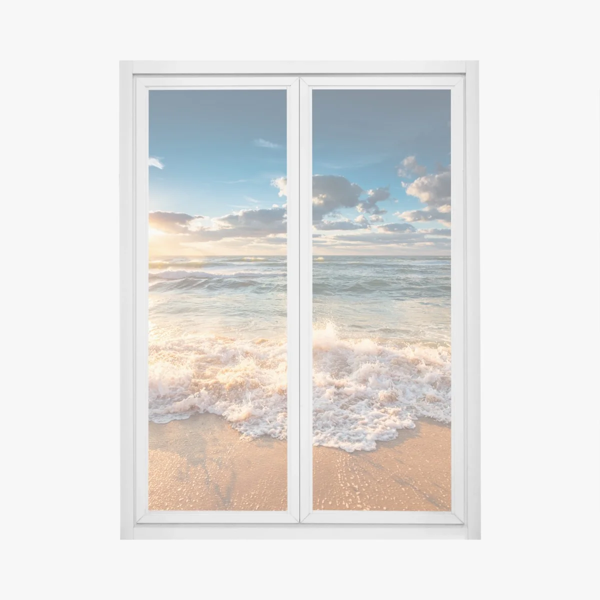 Sticker pour vitres et fenêtres aurore dorée au bord de mer – Wallnifity® Sticker pour vitres et fenêtres aurore dorée au bord de mer – Wallnifity®