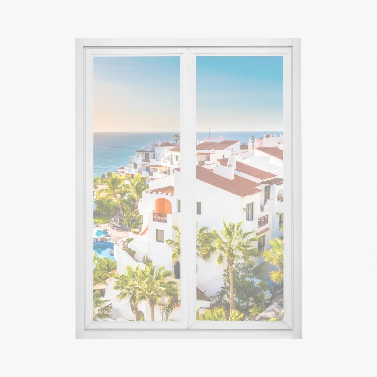 Sticker pour vitres et fenêtres vue côtière ensoleillée de Puerto de Santiago, Tenerife – Wallnifity® Sticker pour vitres et fenêtres vue côtière ensoleillée de Puerto de Santiago, Tenerife – Wallnifity®