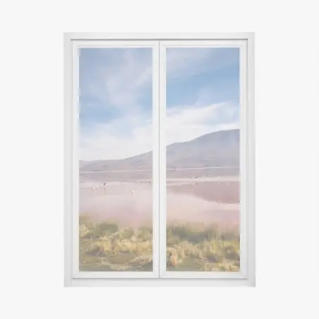 Sticker pour vitres et fenêtres lagune rose des Andes en Bolivie – Wallnifity®
