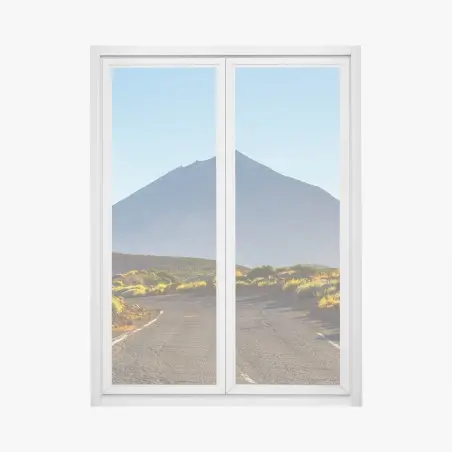Sticker pour vitres et fenêtres route vers le volcan majestueux – Wallnifity®