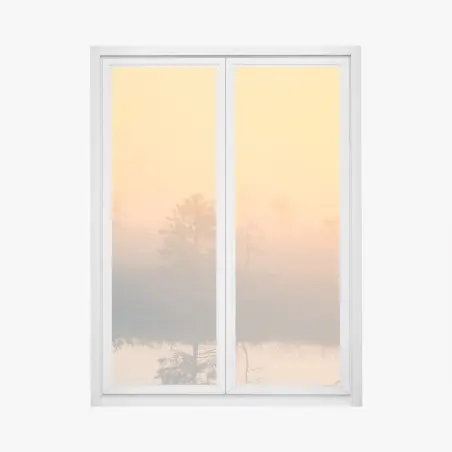 Sticker pour vitres et fenêtres brume d'aube sur le marais – Wallnifity®