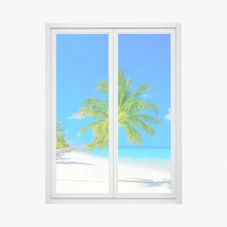 Sticker pour vitres et fenêtres évasion tropicale aux Maldives – Wallnifity®