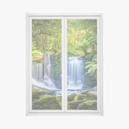 Sticker pour vitres et fenêtres cascade envoûtante du Mt Field, Tasmanie – Wallnifity®