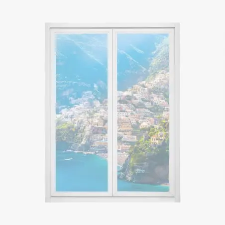Sticker pour vitres et fenêtres vue pittoresque de Positano en bord de mer – Wallnifity®