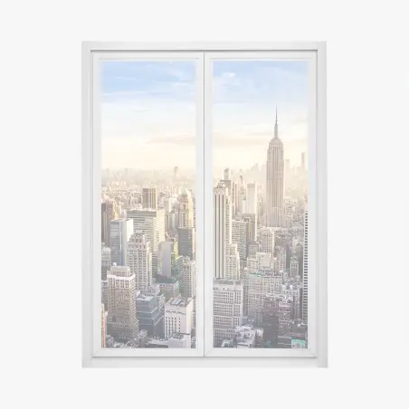 Sticker pour vitres et fenêtres ciel de New York au coucher du soleil – Wallnifity®