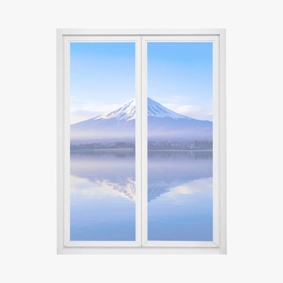 Sticker pour vitres et fenêtres matinée sereine au Mont Fuji – Wallnifity® Sticker pour vitres et fenêtres matinée sereine au Mont Fuji – Wallnifity®