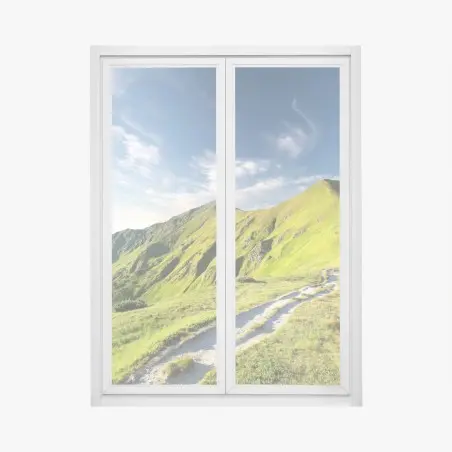 Sticker pour vitres et fenêtres sentier de montagne verdoyant – Wallnifity®