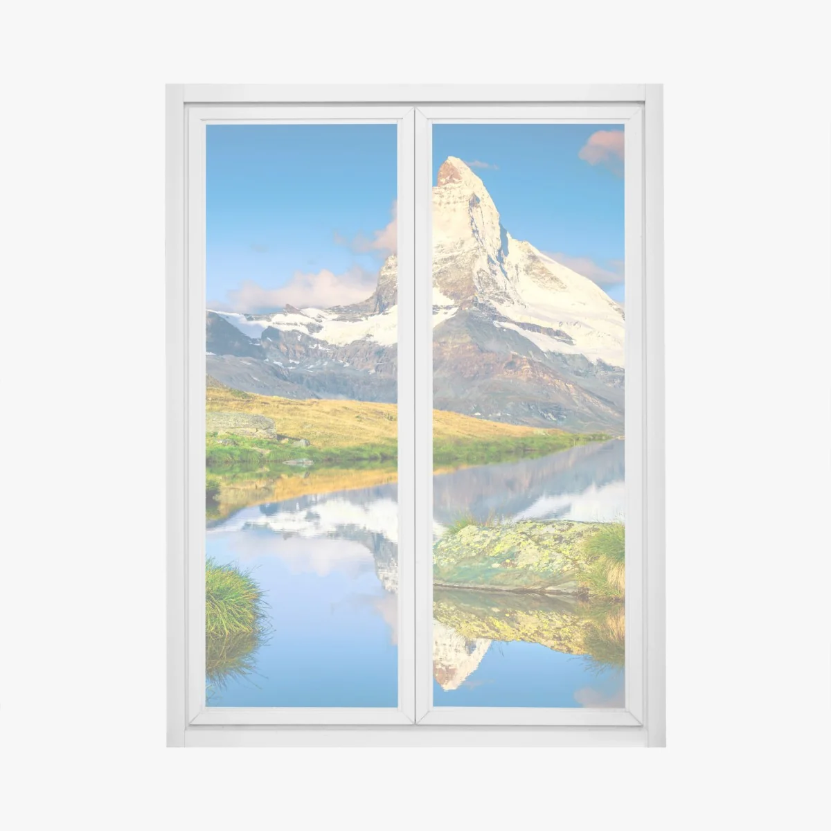 Sticker pour vitres et fenêtres reflet du Cervin dans un lac alpin – Wallnifity® Sticker pour vitres et fenêtres reflet du Cervin dans un lac alpin – Wallnifity®