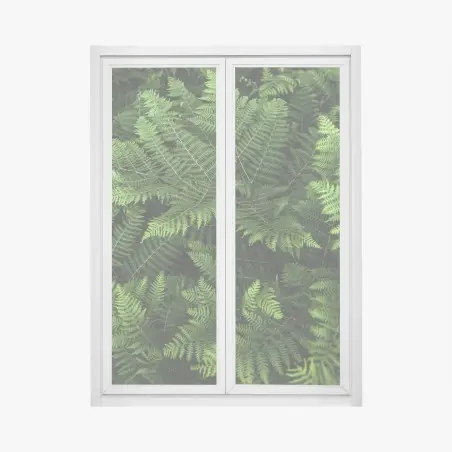 Sticker pour vitres et fenêtres motif fougères luxuriantes pour décoration murale – Wallnifity®