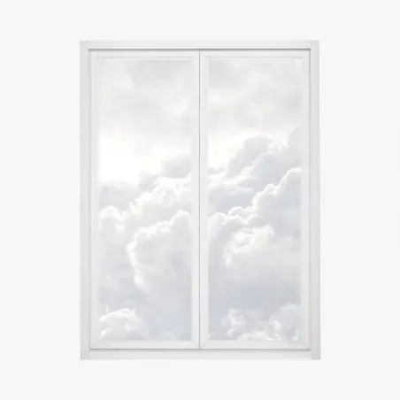 Sticker pour vitres et fenêtres paysage céleste de nuages cotonneux – Wallnifity®
