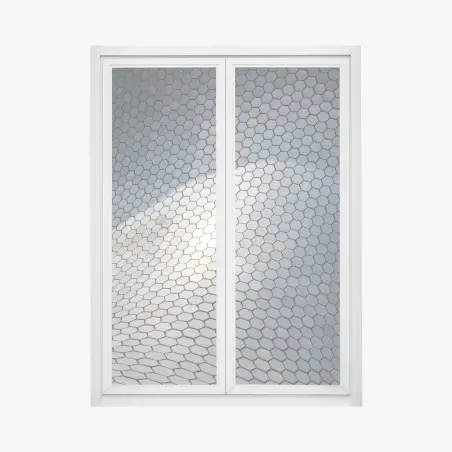 Sticker pour vitres et fenêtres motif hexagonal ondulant pour décoration murale – Wallnifity®