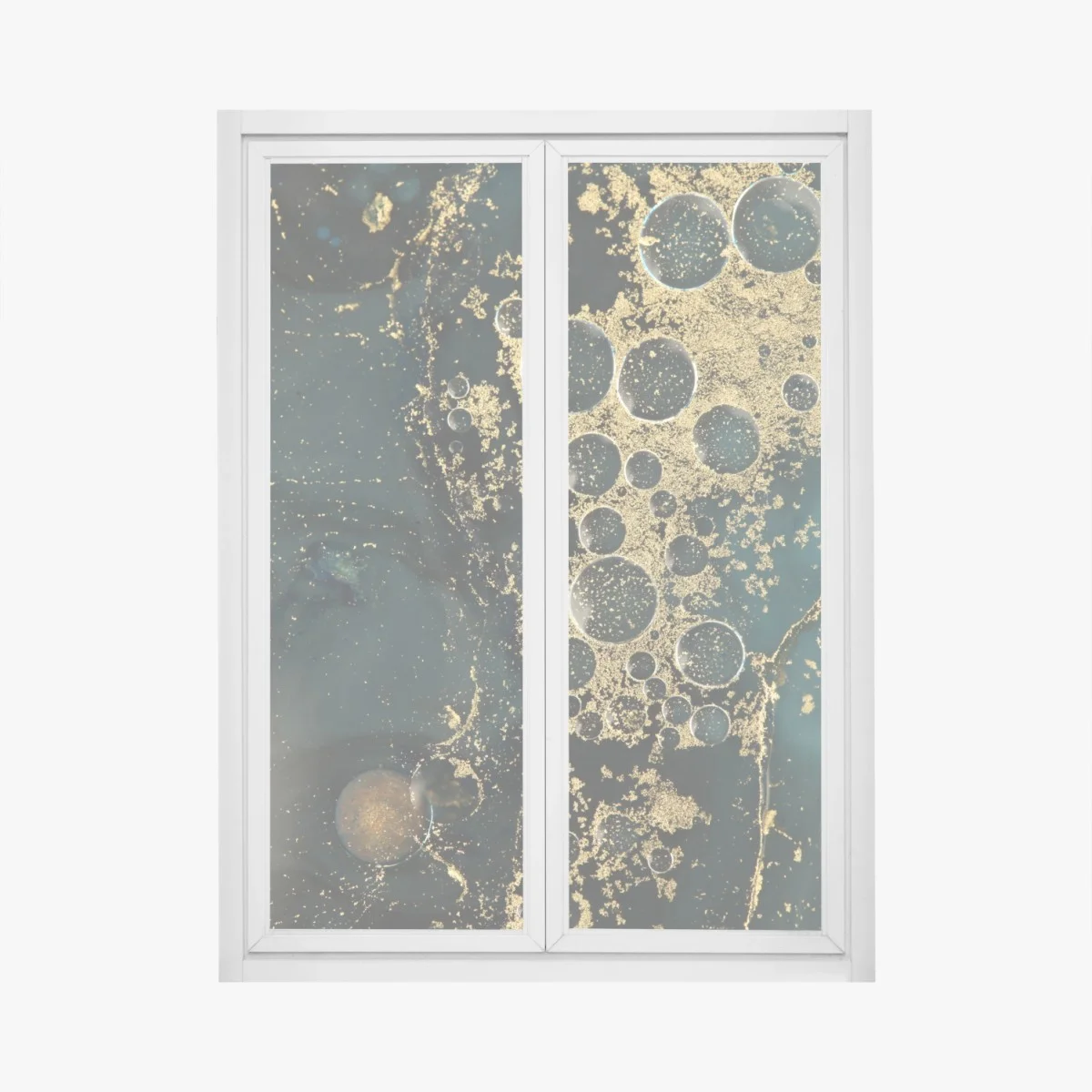 Sticker pour vitres et fenêtres élégance minérale turquoise et dorée – Wallnifity® Sticker pour vitres et fenêtres élégance minérale turquoise et dorée – Wallnifity®