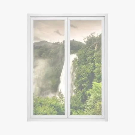 Sticker pour vitres et fenêtres cascade majestueuse des Cascate delle Marmore, Ombrie – Wallnifity®
