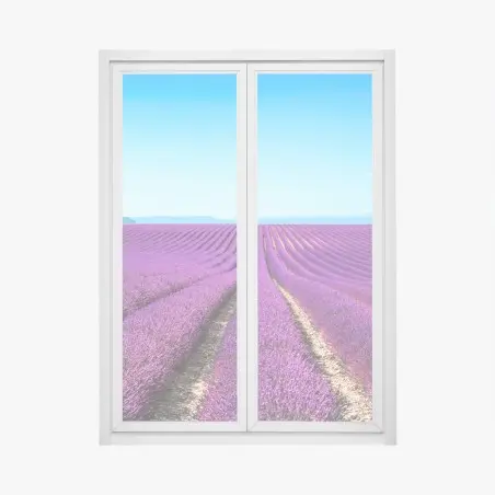 Sticker pour vitres et fenêtres champ de lavande en Provence – Wallnifity®