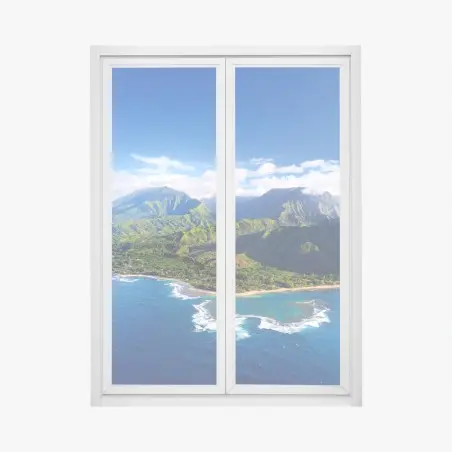 Sticker pour vitres et fenêtres panorama côtier tropical – Wallnifity®