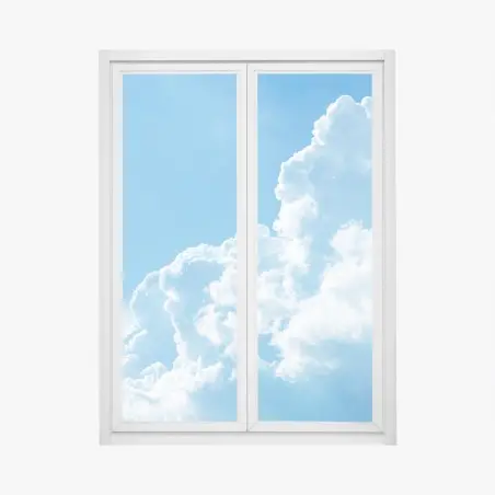 Sticker pour vitres et fenêtres nuages cotonneux sur ciel bleu – Wallnifity®