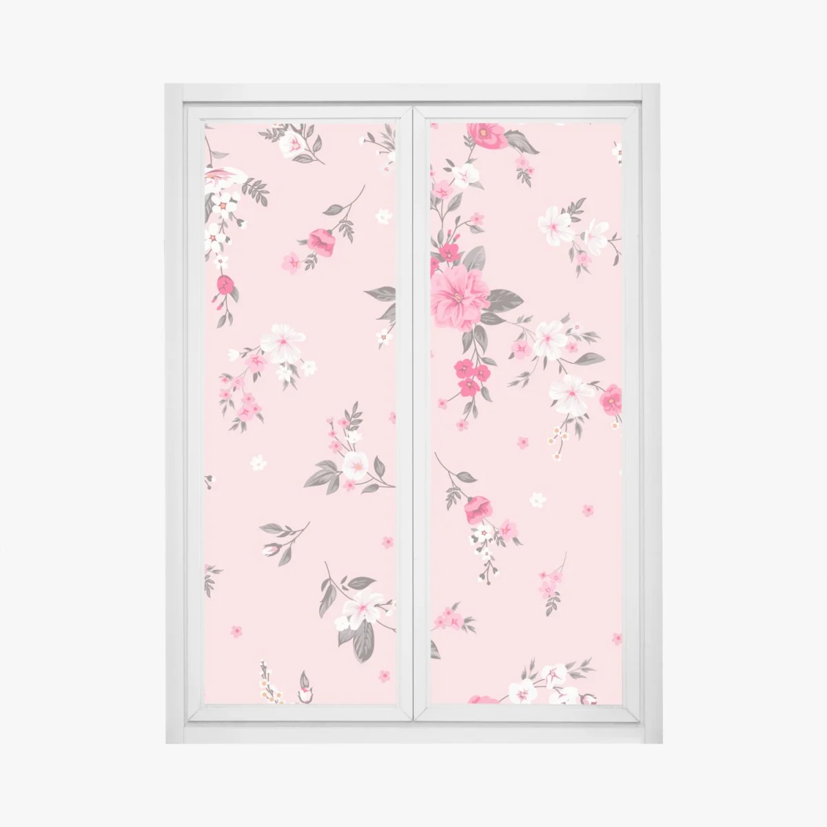 Sticker pour vitres et fenêtres douceur florale rose et blanche – Wallnifity® Sticker pour vitres et fenêtres douceur florale rose et blanche – Wallnifity®