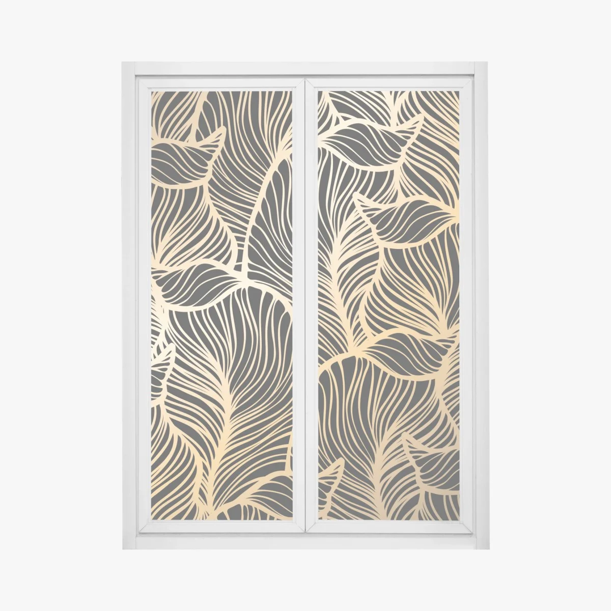 Sticker pour vitres et fenêtres motif feuilles dorées sur fond noir – Wallnifity® Sticker pour vitres et fenêtres motif feuilles dorées sur fond noir – Wallnifity®