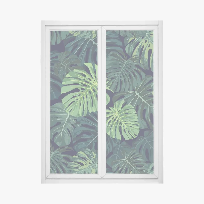 Sticker pour vitres et fenêtres feuillage tropical luxuriant – Wallnifity® Sticker pour vitres et fenêtres feuillage tropical luxuriant – Wallnifity®