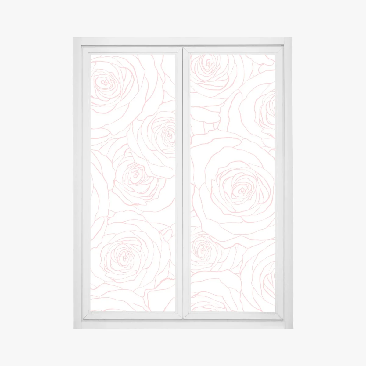 Sticker pour vitres et fenêtres motif floral minimaliste de roses délicates – Wallnifity® Sticker pour vitres et fenêtres motif floral minimaliste de roses délicates – Wallnifity®